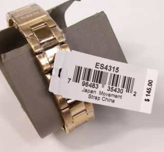 Fossil ES4315 Scarlette Rose Gold Chronograph Stainless Steel Watch NWT $145 4