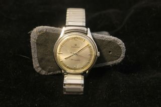 Vintage Hamilton Thin - O - Matic Stainless Steel Wristwatch Runs