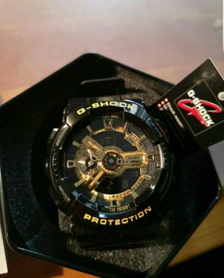 Casio G - Shock Watch For Men Black And Gold