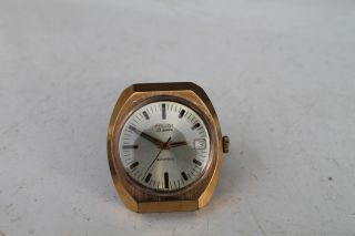 Vintage Soviet Russian Poljot Automatic Gold Plated Mens Wrist Watch 23jewels