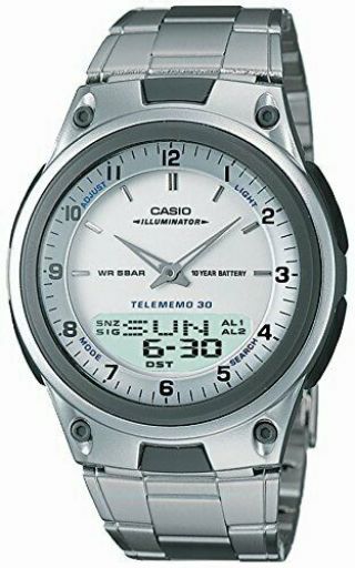 Casio Chronograph Watch Silver Aw - 80d - 7ajf Standard Men 