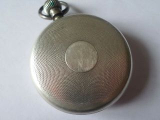 Antique sterling silver A W W & Co Waltham pocket watch FOR REPAIR 5