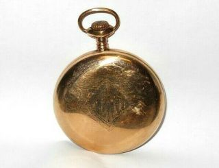Antique 1897 Illinois 16s 15 Jewel Gold Filled Lever Set Pocket Watch,  Runs 3