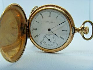 Circa 1904 Elgin Pocket Watch 16s 15j 20yr Gfside - Winding Hunter Etched Case