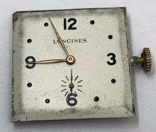 Longines Cal 8ln Vintage Watch Movement 17 Jewel With Dial Ticking Strong F1821