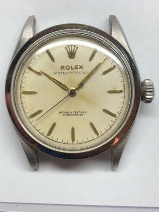 Vintage Rolex 6284 Oyster Perpetual Watch Stainless Steel C.  1963 Running
