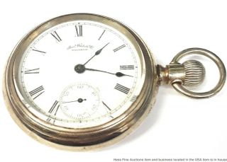 Antique 1888 11j 18s John Houser Glasby Waltham Side Winding Pocket Watch