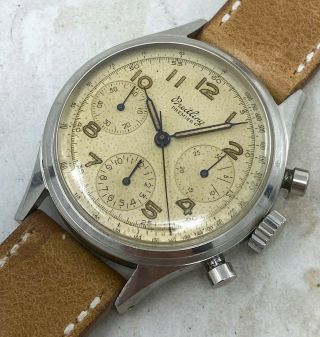 Vintage Breitling Premier Chronograph Wristwatch Ref.  788 35mm Steel FOR REPAIR 2