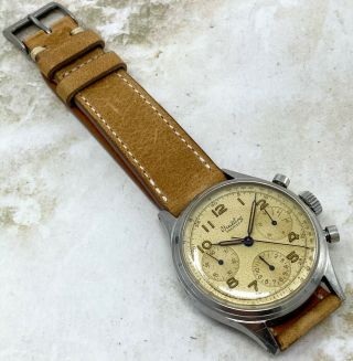 Vintage Breitling Premier Chronograph Wristwatch Ref.  788 35mm Steel FOR REPAIR 4