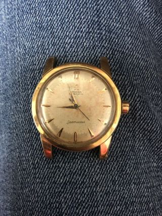 Vintage Omega Seamaster 14k Solid Yellow Gold Automatic Bumper Cal.  354 C.  1950’s.