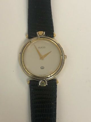 Vintage Gucci 4500m 18k Gold Plated Steel Unisex Quartz Watch Battery & Band