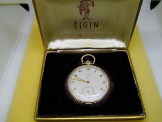 Antique Elgin 15 Jewel Size 16s Pocket Watch.  Gold Plated.  Case Runs