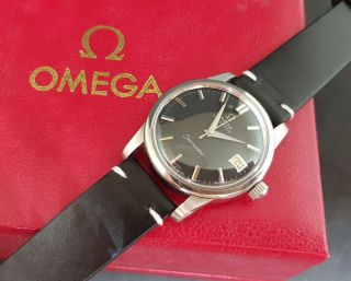 Vintage 1958 Omega Seamaster Black Dial Date Cal:503 Automatic Man 