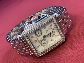 Michele Deco Diamond Watch With Mother Of Pearl Dial Mw06p01a1046