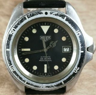 Rare Heuer 1000 Ref 844/2 Automatic Monnin Style Stainless Steel Mens 42mm Watch