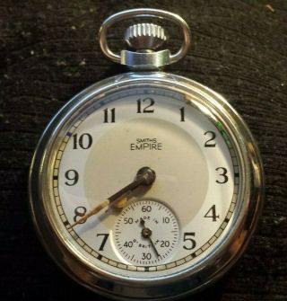 Smiths Empire Pocket Watch.  Grey Dial, .  Fully