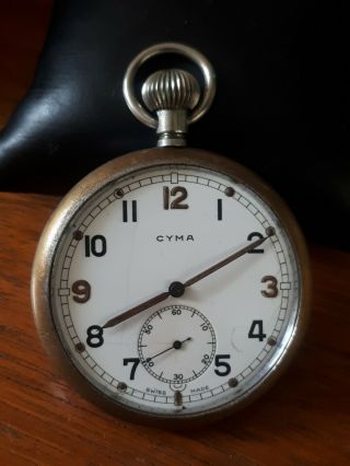 Ww2 British Military Cyma G.  S.  T.  P Pocket Watch Spares Repair M 67199