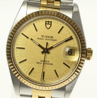 Tudor Prince Oyster Date 74033 Gold Dial Automatic Men 