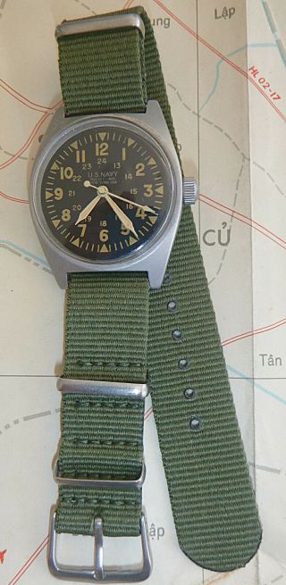 Wrist Watch - Us Navy - United States Navy - Seals - Usn - Vietnam War - 1314