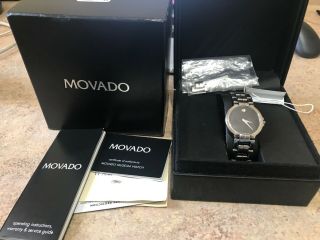 Mens Movado Museum Silver Stainless Steel Wrist Watch 84 - G2 - 870