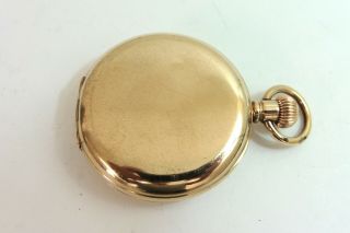 c1900 GENTS GOLD PLATED LANCASHIRE WATCH CO 1/2 HUNTER POCKET WATCH FOR REPAIR 3