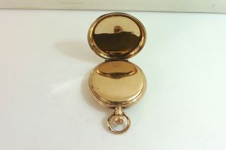 c1900 GENTS GOLD PLATED LANCASHIRE WATCH CO 1/2 HUNTER POCKET WATCH FOR REPAIR 5