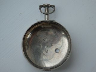 Silver 18th C.  Verge Pocket Watch Case Hallmarked 1789