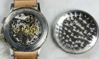 Vintage Lemania Cal.  321/2310 Gilt - Dial Chronograph Wristwatch 37mm FOR REPAIR 11