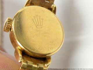 Ladies Vintage 18k Gold Rolex Orchid Wrist Watch Retro Deco Midcentury 7