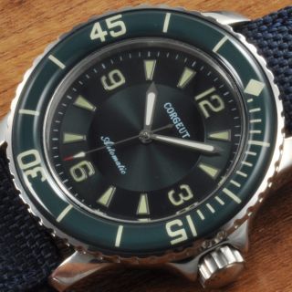 Corgeut 45mm Green Dial Luminous Bezel Diving Automatic Mens Watches