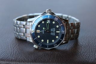 Omega Seamaster Pro 300m 2551.  80 Mid Size 36mm Blue Dial Bond Auto Mens Watch