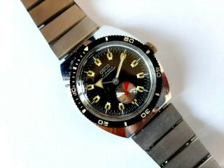 Vintage OSCO men ' s watch,  Old GERMAN made Mechanical DIVER,  1970s. 2