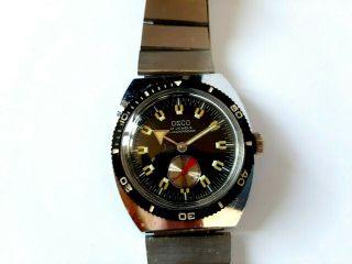 Vintage OSCO men ' s watch,  Old GERMAN made Mechanical DIVER,  1970s. 5