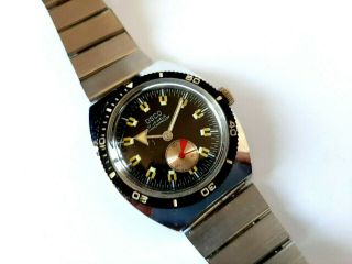 Vintage OSCO men ' s watch,  Old GERMAN made Mechanical DIVER,  1970s. 6