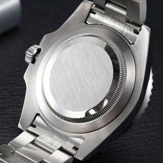 40mm Parnis Black Dial Sapphire Glass Ceramic Bezel Gmt Automatic Mens Watch