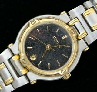 Vintage Gucci Ladies Watch 9000l Swiss 7 Jewels Quartz - Runs