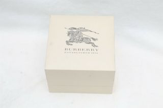Authentic Burberry BU1567 Square Check Silver Dial Bracelet Men ' s Watch w/ Box 2