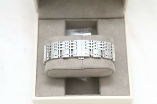Authentic Burberry BU1567 Square Check Silver Dial Bracelet Men ' s Watch w/ Box 4