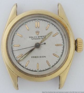 Very Rare Solid Gold Rolex Speedking 6020 Mens Vintage Wrist Watch