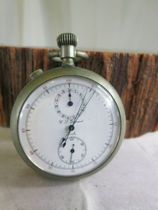 Rare Vintage Cl Guinand Swiss Split Second Stop Watch Rp9