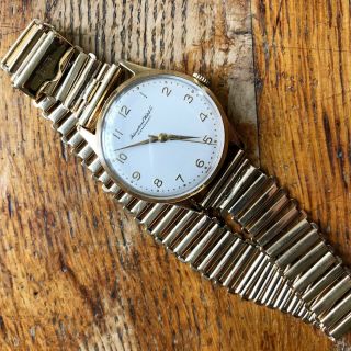 Very Rare Vintage 9k 9ct Solid Gold Bonklip Military Watch Bracelet