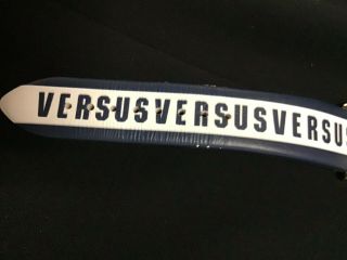Versus - By Versace,  Mens Blue Logo Leather Strap Wach 44 Mm 7