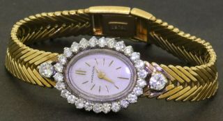 Carl Bucherer & Hamilton Vintage 14k/18k 2 - Tone Gold 1.  84ct Diamond Ladies Watch