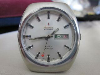 Aroma Vintage Mens Wrist Watch,  Automatic With Day And Date In Good Cond