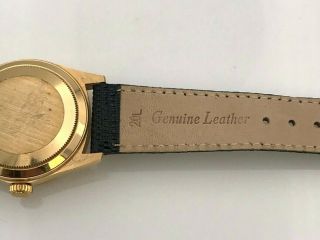 Croton Automatic 18K Yellow Gold Men ' s Day - Date Watch w/Diamonds - ETA - 3