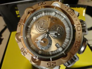 Invicta 27692 50mm Rosetone Subaqua Noma V Swiss Chrono Silicone Strap Watch