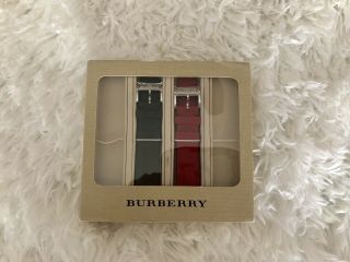 Two Burberry Watch Spare Bracelet.  Leather