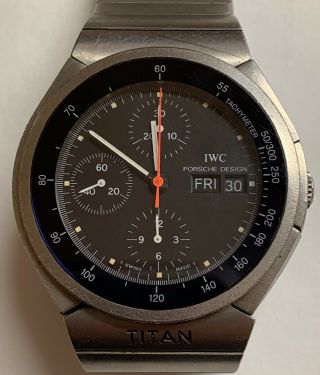 Rare Iwc Porsche Design Titan Watch Authenticated By Chronex,  Switzerland