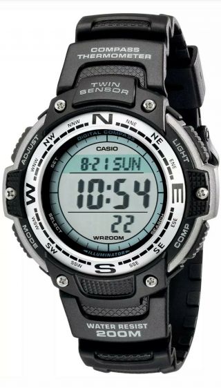 Casio Men ' s SGW100 - 1V Twin Sensor Digital Black Watch 4