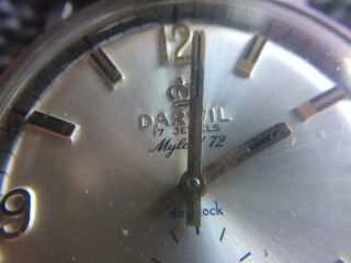 Vintage DARWIL 17 jewels Mylord 72 Darblock WristWatch Swiss Made 3
